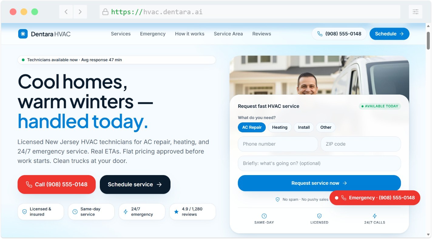 Captured website preview